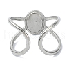 304 Stainless Steel Oval Cuff Rings RJEW-M019-21P-3
