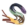 Chakra Natural Red Jasper & Yellow Jade & Green Aventurine & Tiger Eye & Sodalite & Amethyst Beads Strands G-NH0002-E02-6mm-1