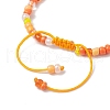 5Pcs Glass Seed Beads Adjustable Beaded Bracelets for Women BJEW-JB11482-5