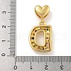 Brass Micro Pave Colorful Cubic Zirconia Pendants KK-P281-01G-D-3