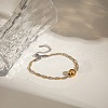 304 Stainless Steel Multi-strand Bracelets BJEW-Z108-05GP-1