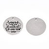 Non-Tarnish 201 Stainless Steel Pendants STAS-T064-38P-24-1