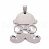 201 Stainless Steel Enamel Pendants STAS-S110-076F-2