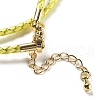 Polyester Cord Braided Necklace Makings MAK-L043-03G-06-3