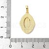 Brass Pave Natural White Shell Pendants KK-S522-07D-G-3