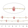 Cherry Quartz Glass  & Glass Link Chains CHC-K014-12G-06-3
