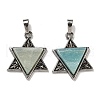 Natural Flower Amazonite Pendants G-G147-08AS-02-1