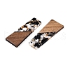 Opaque Resin & Walnut Wood Pendants RESI-T058-04A-3