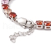 Classic Cubic Zirconia Tennis Bracelet BJEW-G639-01E-P-4