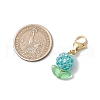 Flower Glass Seed Beads Beaded Pendant Decorations HJEW-MZ00195-06-3