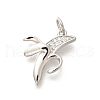 Brass Micro Pave Clear Cubic Zirconia Pendants KK-L225-004P-02-1