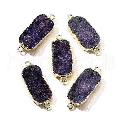 Natural Dyed Quartz Crystal Links Connector Charms G-K189-02LG-05-1