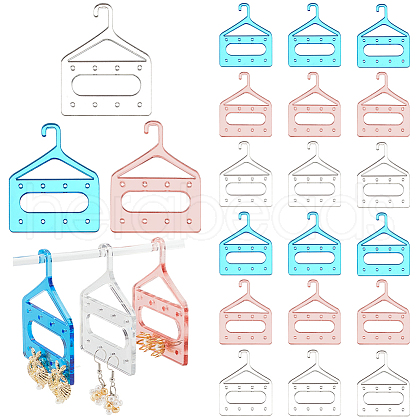   24Pcs 3 Colors 8-Hole Mini Acrylic Earring Hanger EDIS-PH0001-84-1