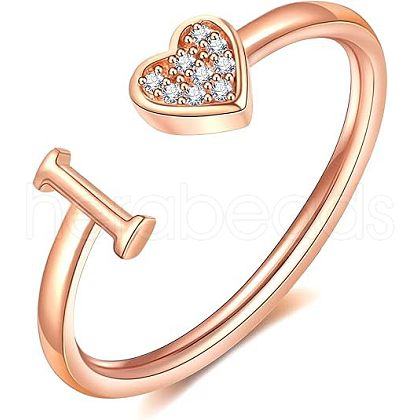 Adjustable Brass Rhinestone Cuff Rings FS-WG29D83-25-1