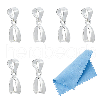 DICOSMETIC 6Pcs 925 Sterling Silver Pendant Bails STER-DC0001-36-1