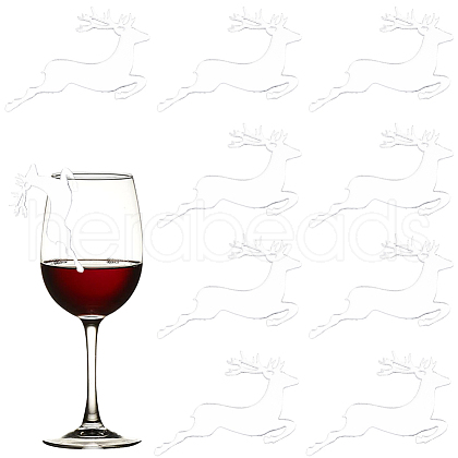 SUNNYCLUE Deer Shape Plastic Wine Glass Charms AJEW-SC0001-63A-1