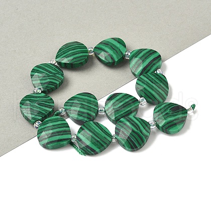 Synthetic Malachite Beads Strands G-D316-A11-1