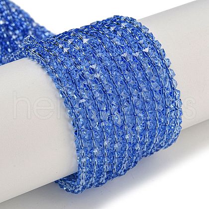 Electroplate Glass Beads Strands GLAA-Q105-02-04-1
