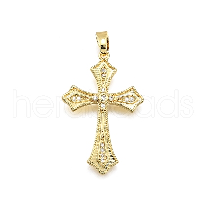 Brass Micro Pave Cubic Zirconia Pendants KK-Z100-28G-1
