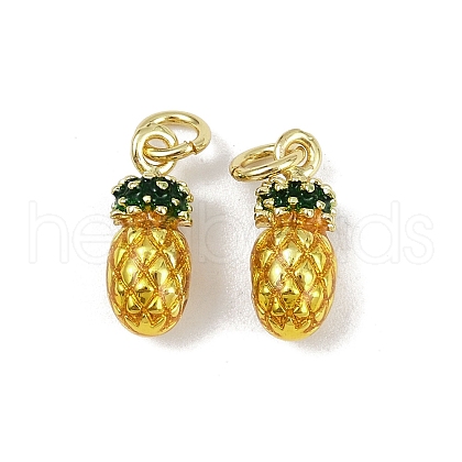 Brass Enamel Pendants KK-H072-18G-01-1