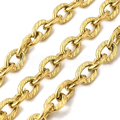 304 Stainless Steel Textured Cable Chains CHS-C018-05G-1