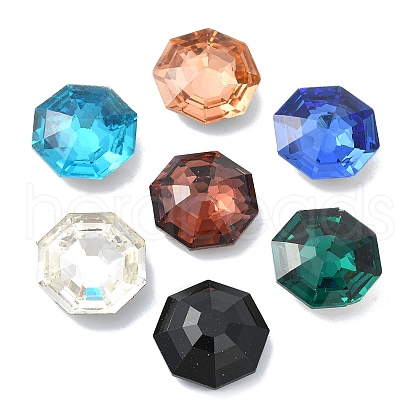 Faceted Glass Rhinestone Cabochons GGLA-C032-05-1