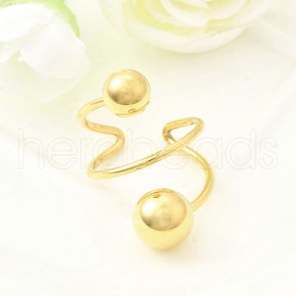 304 Stainless Steel Cuff Rings RJEW-D320-01G-1