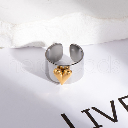 Stainless Steel Cuff Open Rings for Women NM1818-2-1