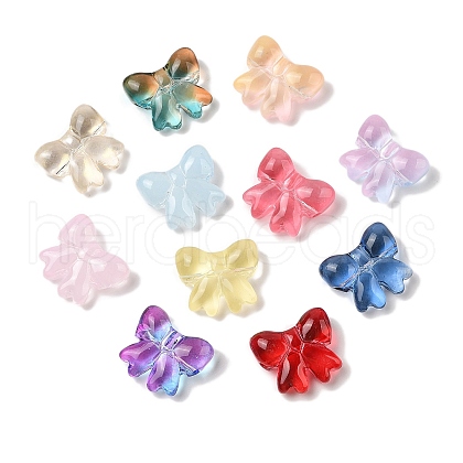 Transparent Spray Paint Glass Beads X-GLAA-Z011-02-1