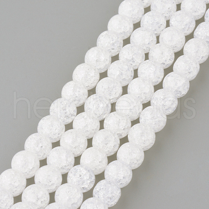 Synthetic Crackle Quartz Beads Strands X-GLAA-S134-8mm-05-1