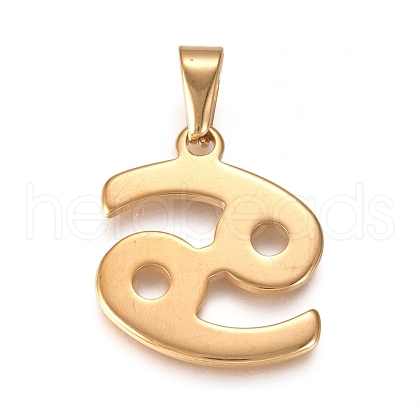 304 Stainless Steel Pendants STAS-L210-06H-G-01-1