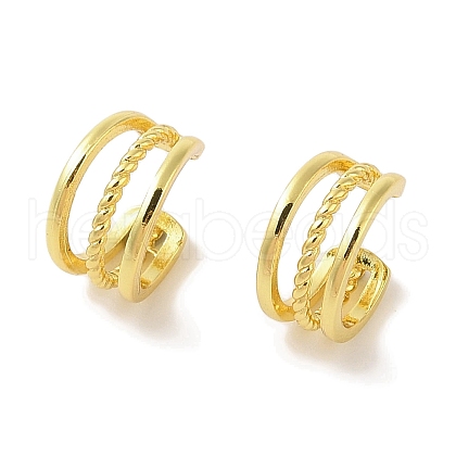 Brass Cuff Earrings for Women EJEW-I305-17G-1