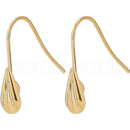 Brass Earring Hooks KK-BC0005-32G-1