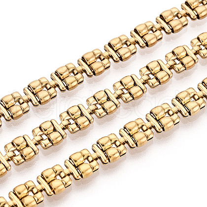 304 Stainless Steel Square Link Chains STAS-T066-69G-1