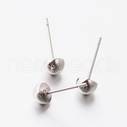 Tarnish Resistant 304 Stainless Steel Stud Earring Findings STAS-E074-07-1