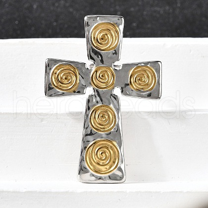 304 Stainless Steel Cuff Rings RJEW-V011-01GP-1