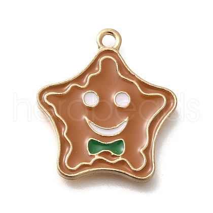 Christmas Theme Alloy Enamel Pendants ENAM-Q509-01KCG-11-1