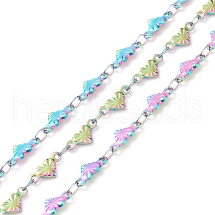 Rainbow Color 304 Stainless Steel Link Chains STAS-P219-45M-1