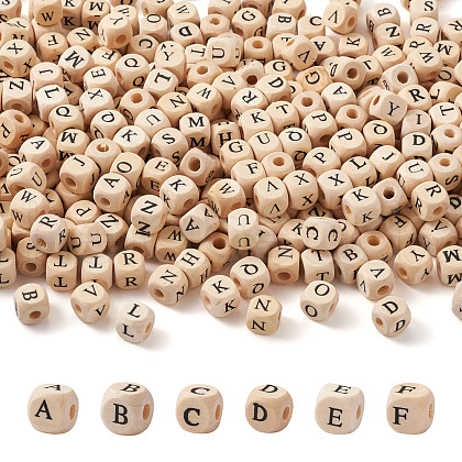 Kissitty ddPrinted Natural Wood Beads WOOD-KS0001-12-1