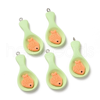 Opaque Resin Pendants RESI-G032-F03-1