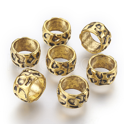 Rondelle Tibetan Style Alloy Beads X-GLF10982Y-NF-1