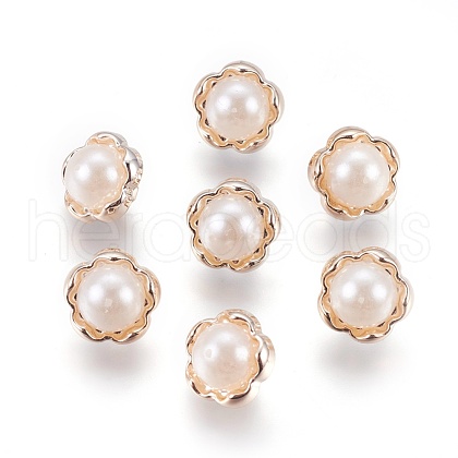 Plastic Shank Buttons X-BUTT-WH0012-07-1