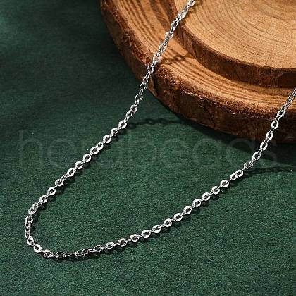 Brass Cable Chain Necklaces Making MAK-P011-01P-1