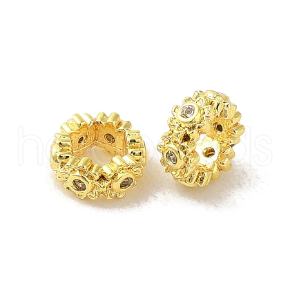 Rack Plating Brass Beads KK-B088-01A-03G-1