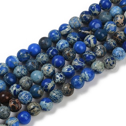 Dyed Natural Regalite/Imperial Jasper/Sea Sediment Jasper Beads Strands G-B124-C04-02-1