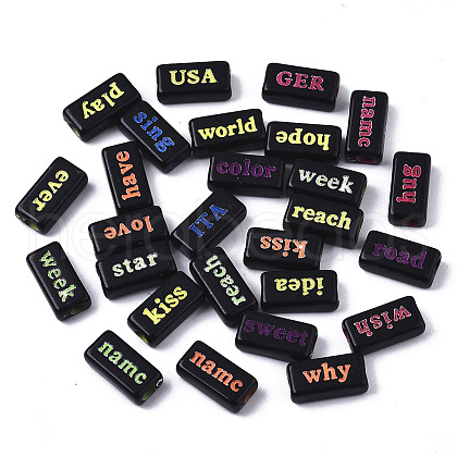 Opaque Acrylic Beads X-MACR-N008-24-1