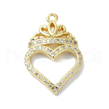 Rack Plating Real 18K Gold Plated Brass Micro Pave Cubic Zirconia KK-B084-19G-01-1