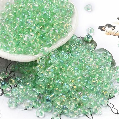 6/0 Inside Colours Glass Seed Beads SEED-A034-03A-1