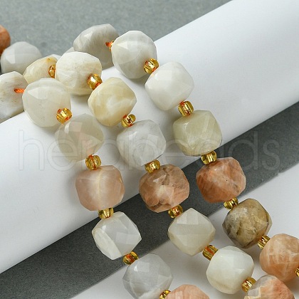 Natural Multi-Moonstone Beads Strands G-Q010-A04-01-1