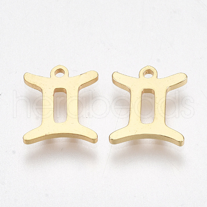 Ion Plating(IP) 304 Stainless Steel Charms X-STAS-S107-06G-1